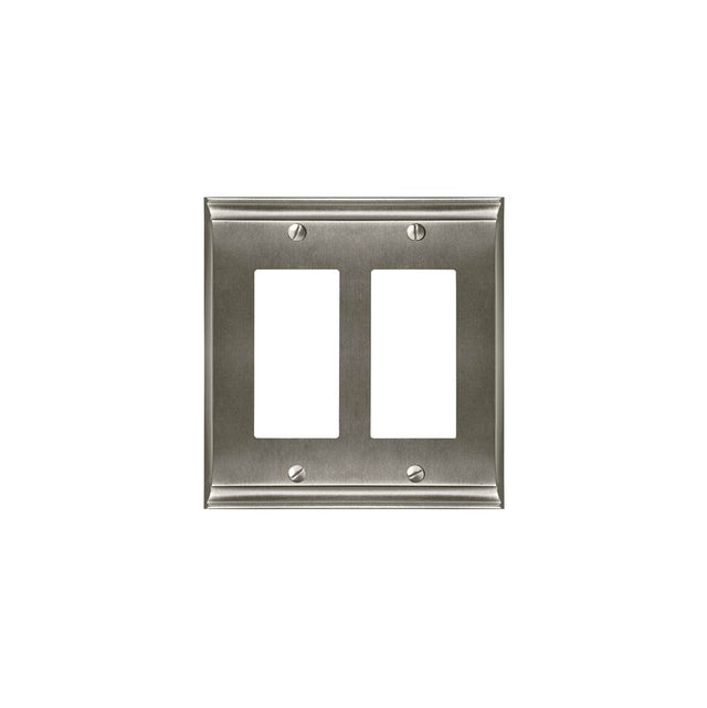 Amerock - WALLPLATE-CANDLER-2 ROCKER-G10 - Satin Nickel