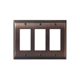 Amerock - SWITCHPLATE-CANDLER-3 ROCKER-ORB - Oil Rubbed Bronze