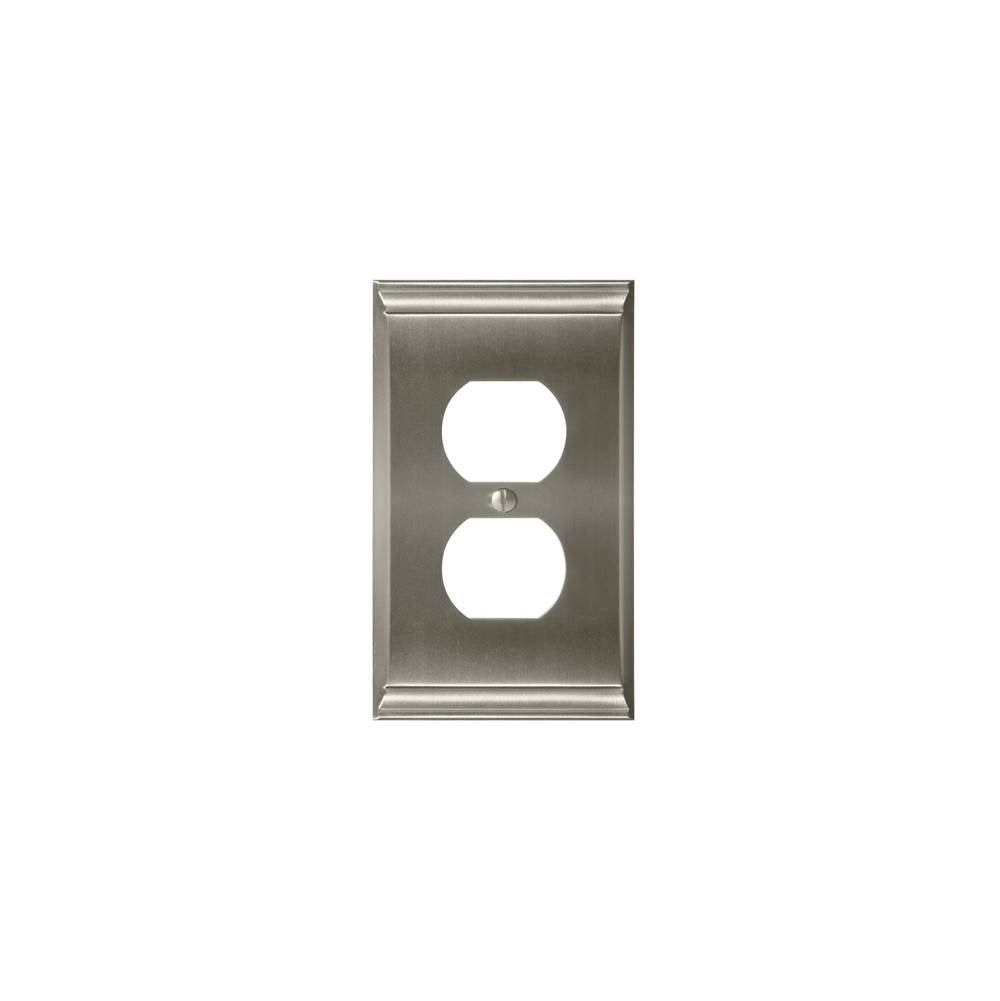 Amerock - WALLPLATE-CANDLER-2 PLUG OUTLET-G10 - Satin Nickel