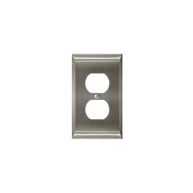 Amerock - WALLPLATE-CANDLER-2 PLUG OUTLET-G10 - Satin Nickel
