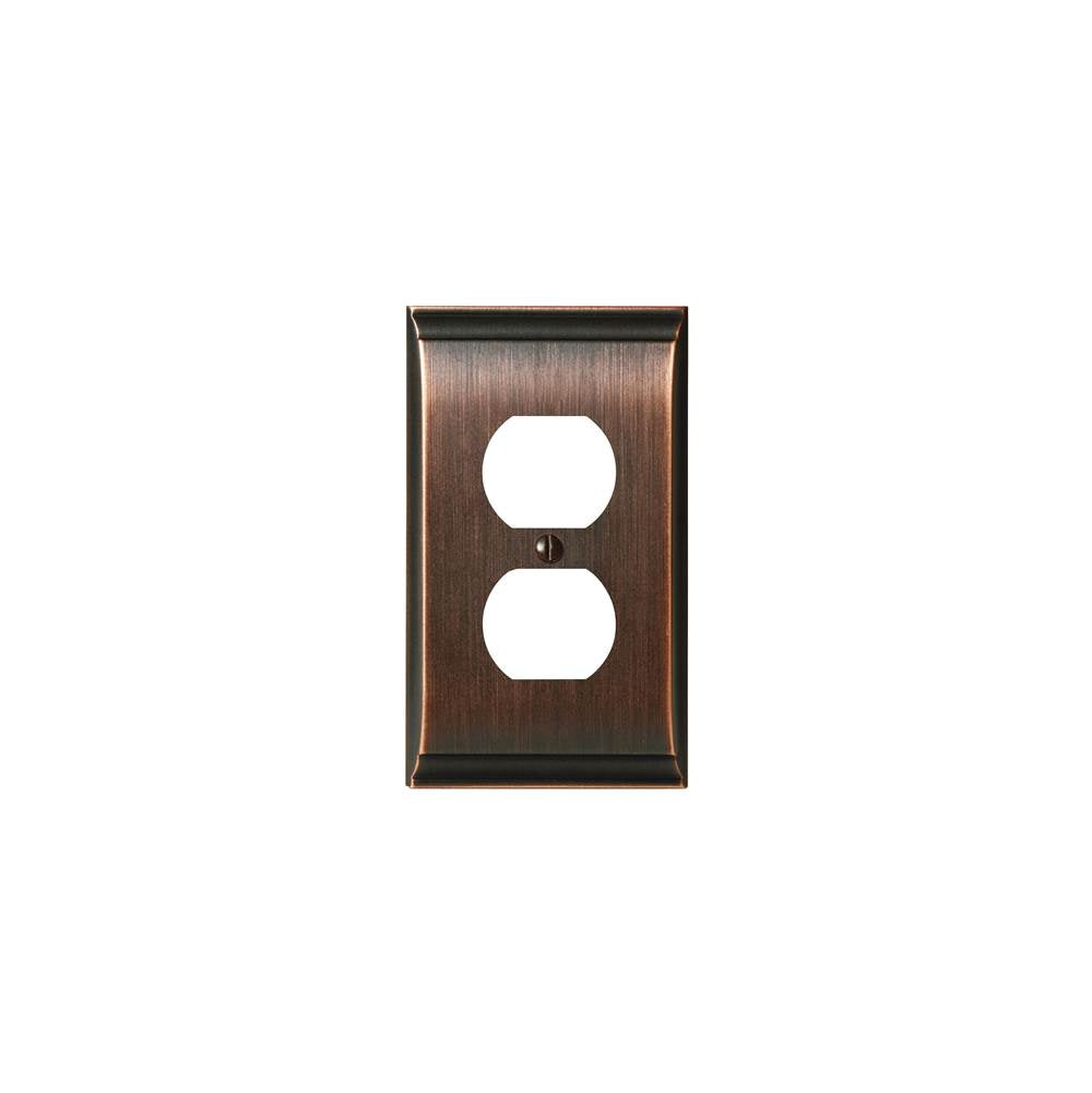 Amerock - SWITCHPLATE-CANDLER-2 PLUG OUTLET-ORB - Oil Rubbed Bronze