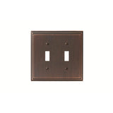 Amerock - SWITCHPLATE-MULHOLLAND-2 TOGGLE-ORB - Oil Rubbed Bronze