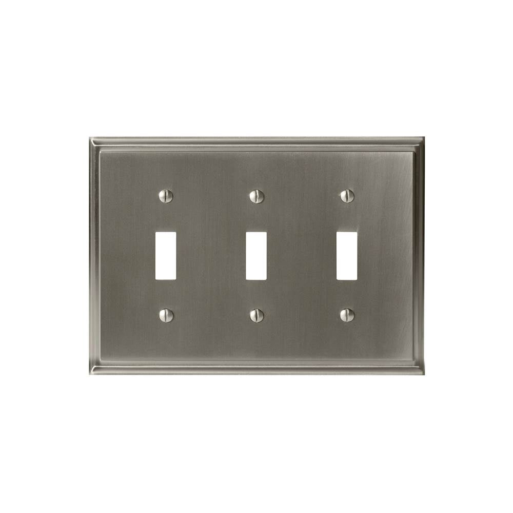 Amerock - WALLPLATE-MULHOLLAND-3 TOGGLE-G10 - Satin Nickel
