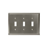 Amerock - WALLPLATE-MULHOLLAND-3 TOGGLE-G10 - Satin Nickel