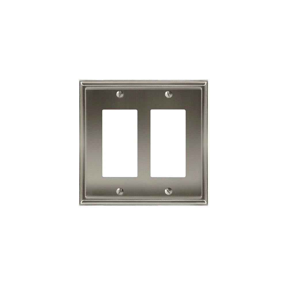 Amerock - WALLPLATE-MULHOLLAND-2 ROCKER-G10 - Satin Nickel