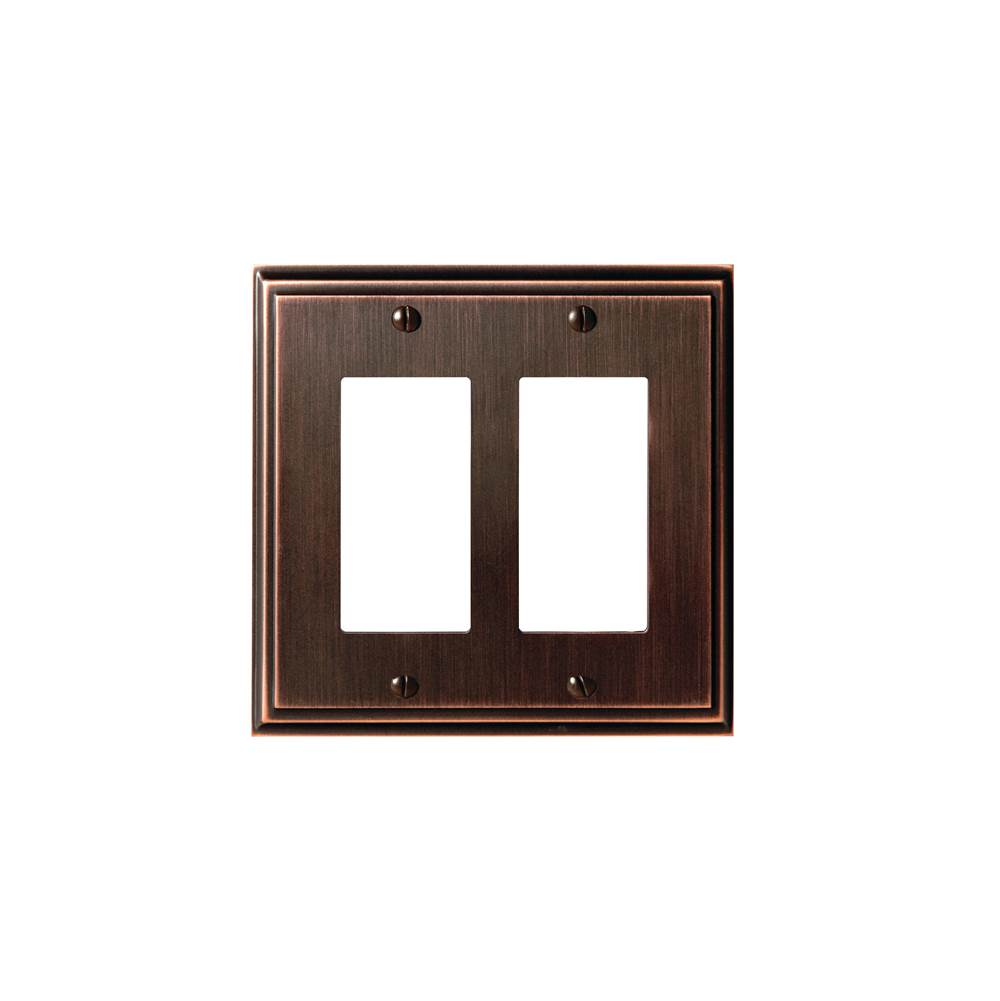 Amerock - WALLPLATE-MULHOLLAND-2 ROCKER-ORB - Oil Rubbed Bronze