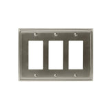 Amerock - WALLPLATE-MULHOLLAND-3 ROCKER-G10 - Satin Nickel