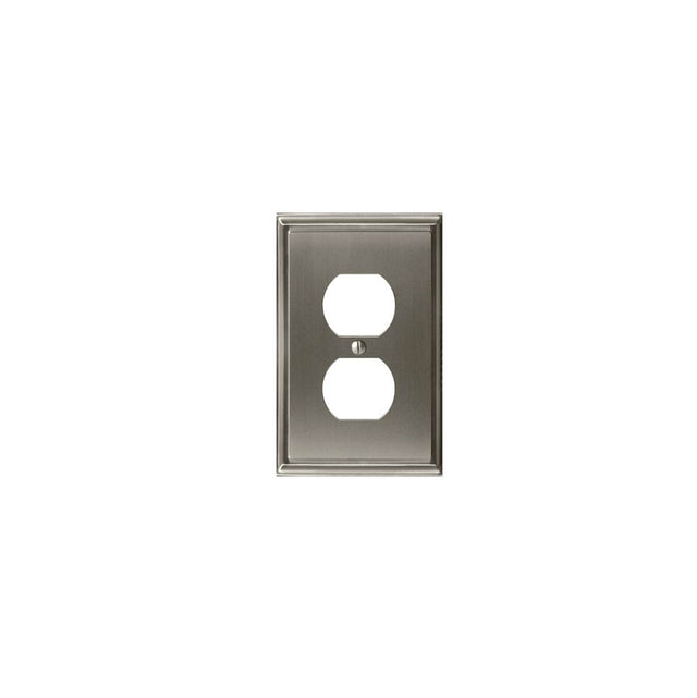Amerock - WALLPLATE-MULHOLLAND-2 PLUG OUTLET-G10 - Satin Nickel