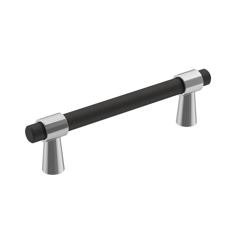 Amerock - Mergence Pull - Matte Black, Polished Chrome