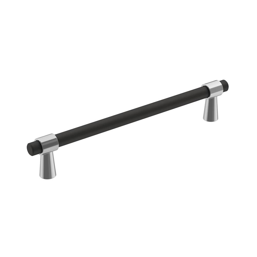 Amerock - Mergence Pull - Matte Black, Polished Chrome