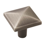 Amerock - Extensity 1-1/8 in (29 mm) Length Antique Silver Cabinet Knob - Antique Silver