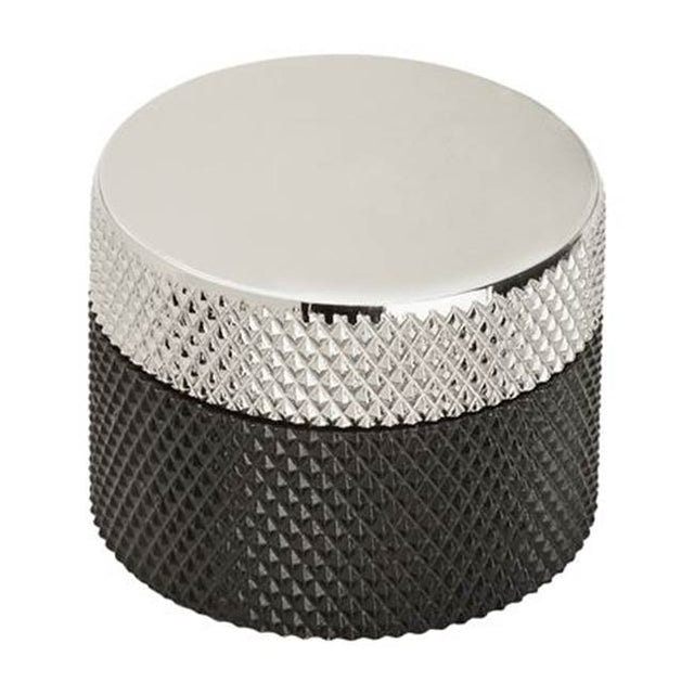Amerock - Transcendent Knob - Matte Black,Polished Nickel