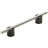 Amerock - Transcendent Pull - Matte Black,Polished Nickel