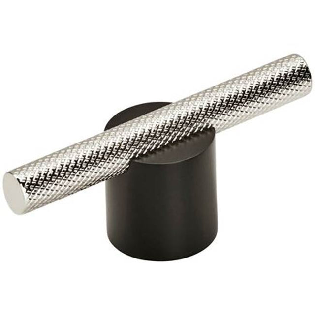 Amerock - Transcendent Pull - Matte Black,Polished Nickel