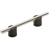 Amerock - Transcendent Pull - Matte Black,Polished Nickel