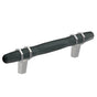 Amerock - London 3-3/4 in (96 mm) Center-to-Center Black Bronze/Polished Chrome Cabinet Pull - Black Bronze/Polished Chrome