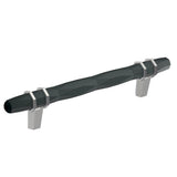 Amerock - London 5-1/16 in (128 mm) Center-to-Center Black Bronze/Polished Chrome Cabinet Pull - Black Bronze/Polished Chrome