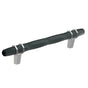 Amerock - London 5-1/16 in (128 mm) Center-to-Center Black Bronze/Polished Chrome Cabinet Pull - Black Bronze/Polished Chrome