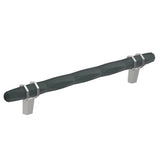 Amerock - London 6-5/16 in (160 mm) Center-to-Center Black Bronze/Polished Chrome Cabinet Pull - Black Bronze/Polished Chrome