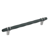 Amerock - London 8 in (203 mm) Center-to-Center Black Bronze/Polished Chrome Cabinet Pull - Black Bronze/Polished Chrome