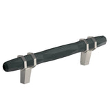 Amerock - London 3-3/4 in (96 mm) Center-to-Center Black Bronze/Satin Nickel Cabinet Pull - Black Bronze/Satin Nickel