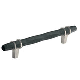 Amerock - London 5-1/16 in (128 mm) Center-to-Center Black Bronze/Satin Nickel Cabinet Pull - Black Bronze/Satin Nickel