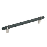 Amerock - London 8 in (203 mm) Center-to-Center Black Bronze/Satin Nickel Cabinet Pull - Black Bronze/Satin Nickel