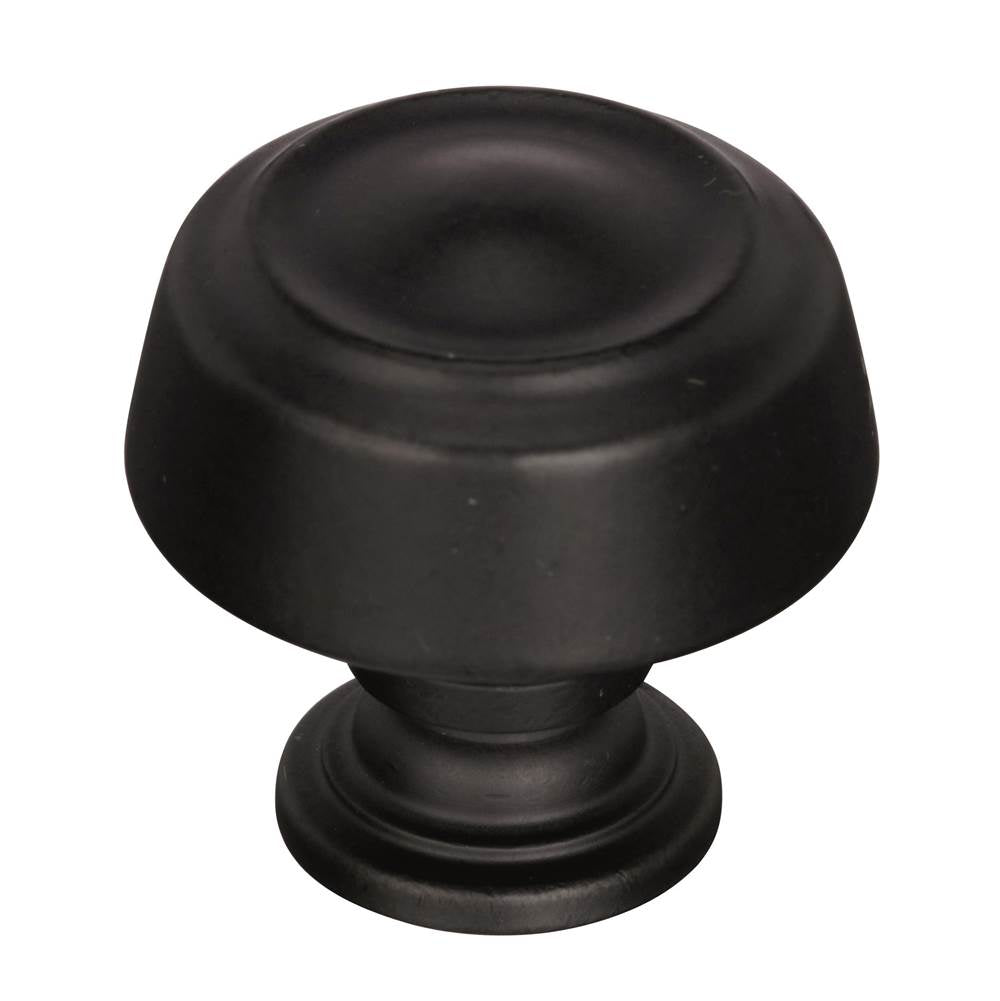 Amerock - Kane 1-3/16 in (30 mm) Diameter Black Bronze Cabinet Knob - Black Bronze