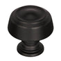 Amerock - Kane 1-3/16 in (30 mm) Diameter Black Bronze Cabinet Knob - Black Bronze