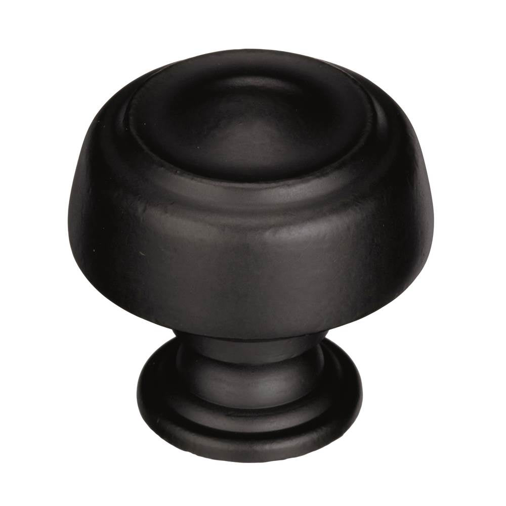 Amerock - Kane 1-5/8 in (41 mm) Diameter Black Bronze Cabinet Knob - Black Bronze