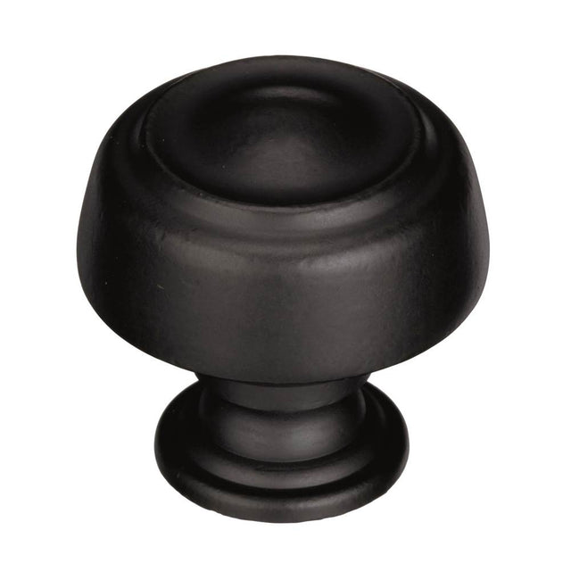 Amerock - Kane 1-5/8 in (41 mm) Diameter Black Bronze Cabinet Knob - Black Bronze
