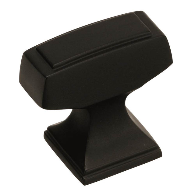 Amerock - Mulholland 1-1/4 in (32 mm) Length Black Bronze Cabinet Knob - Black Bronze