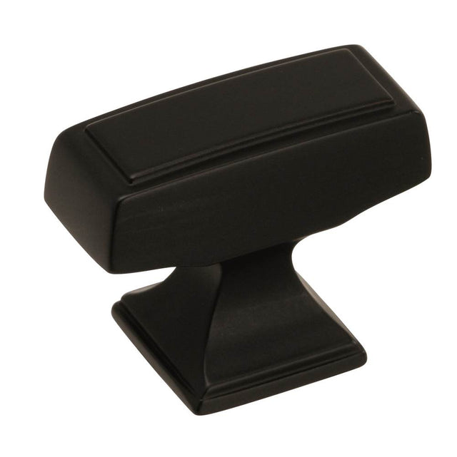 Amerock - Mulholland 1-1/2 in (38 mm) Length Black Bronze Cabinet Knob - Black Bronze