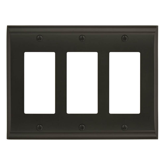 Amerock - Candler 3 Rocker Black Bronze Wall Plate - Black Bronze
