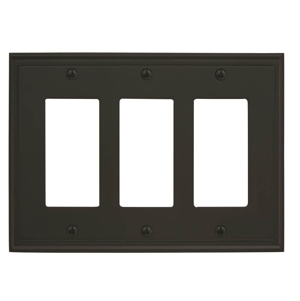 Amerock - Mulholland 3 Rocker Black Bronze Wall Plate - Black Bronze