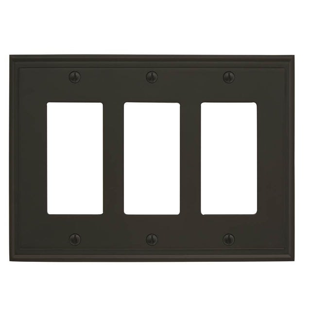 Amerock - Mulholland 3 Rocker Black Bronze Wall Plate - Black Bronze