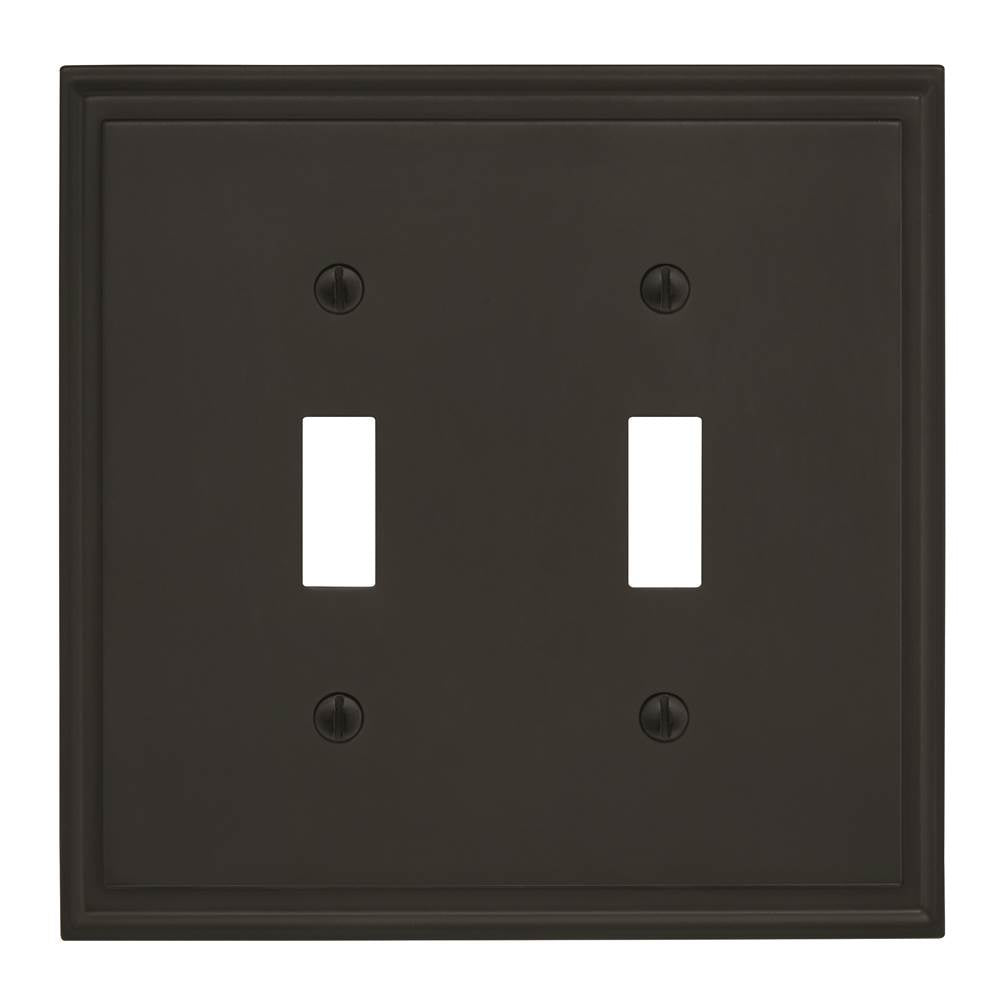 Amerock - Mulholland 2 Toggle Black Bronze Wall Plate - Black Bronze