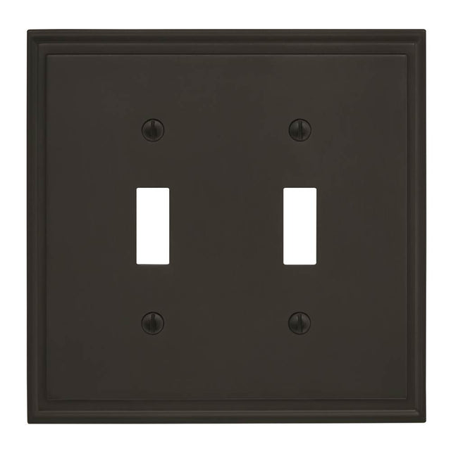 Amerock - Mulholland 2 Toggle Black Bronze Wall Plate - Black Bronze