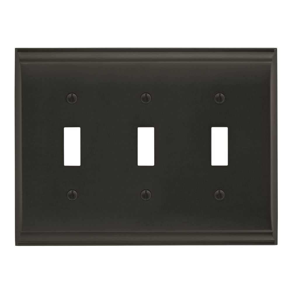 Amerock - Candler 3 Toggle Black Bronze Wall Plate - Black Bronze