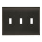 Amerock - Candler 3 Toggle Black Bronze Wall Plate - Black Bronze