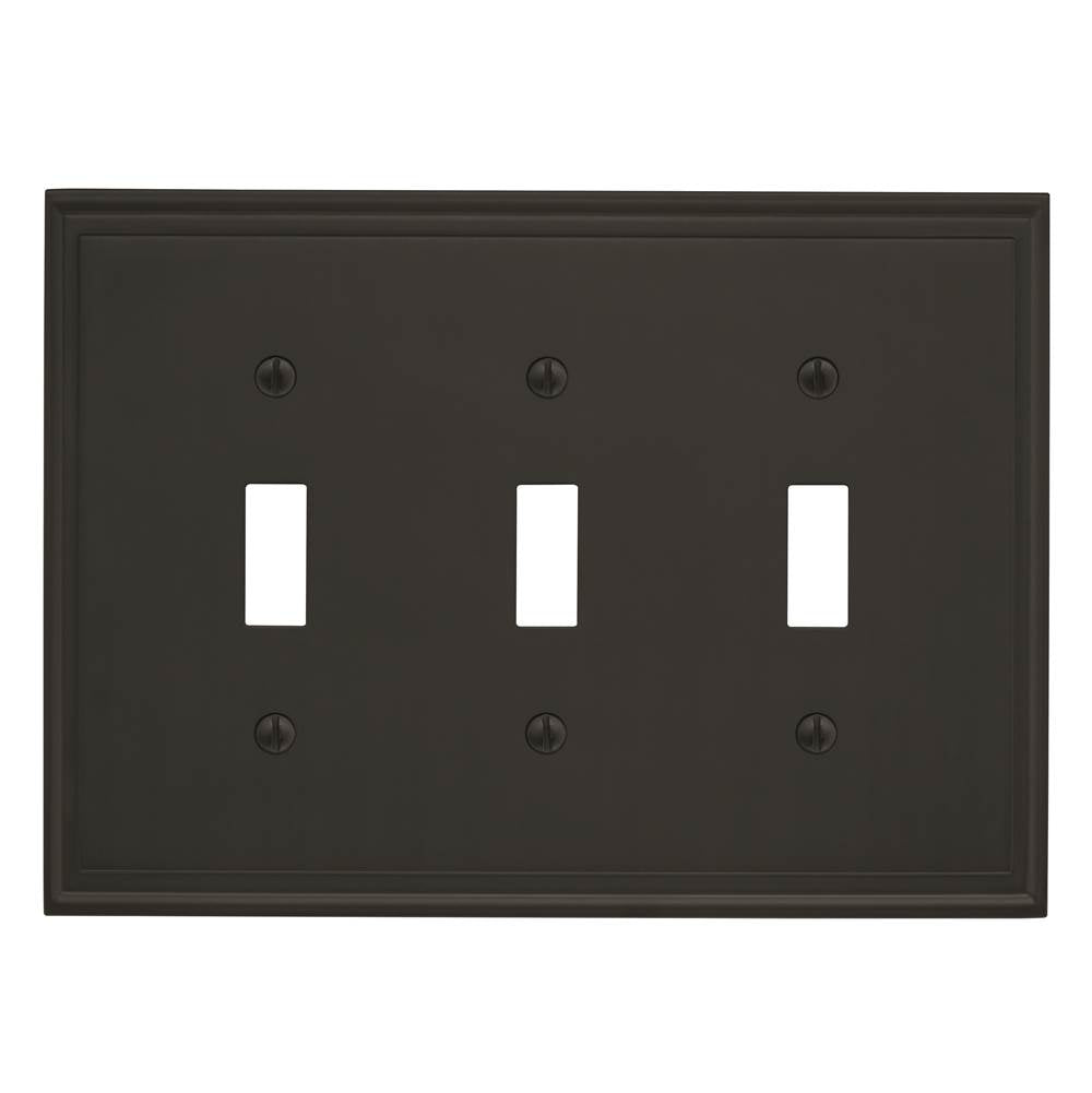 Amerock - Mulholland 3 Toggle Black Bronze Wall Plate - Black Bronze