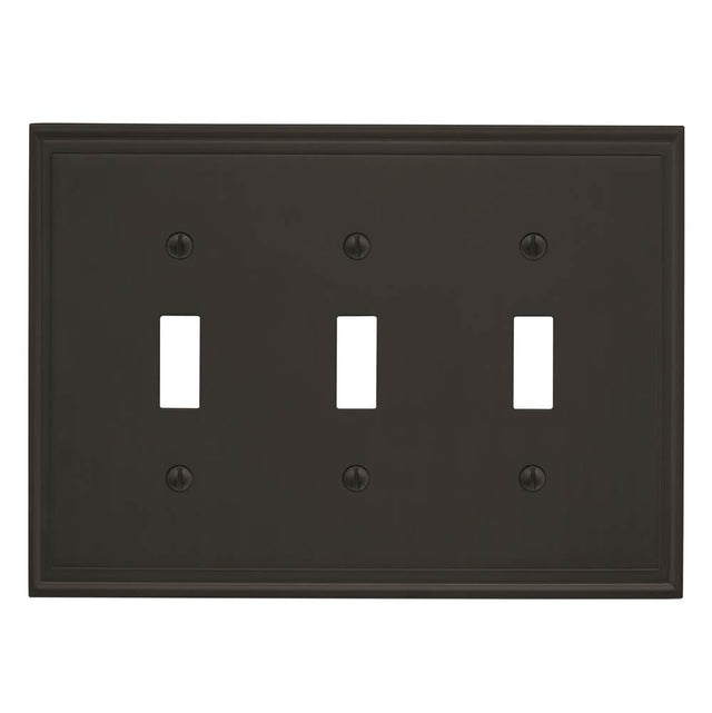 Amerock - Mulholland 3 Toggle Black Bronze Wall Plate - Black Bronze
