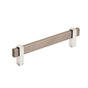 Amerock - Mulino 5-1/16 in (128 mm) Center-to-Center Black Brushed Nickel/Polished Chrome Cabinet Pull - Black Brushed Nickel/Polished Chrome