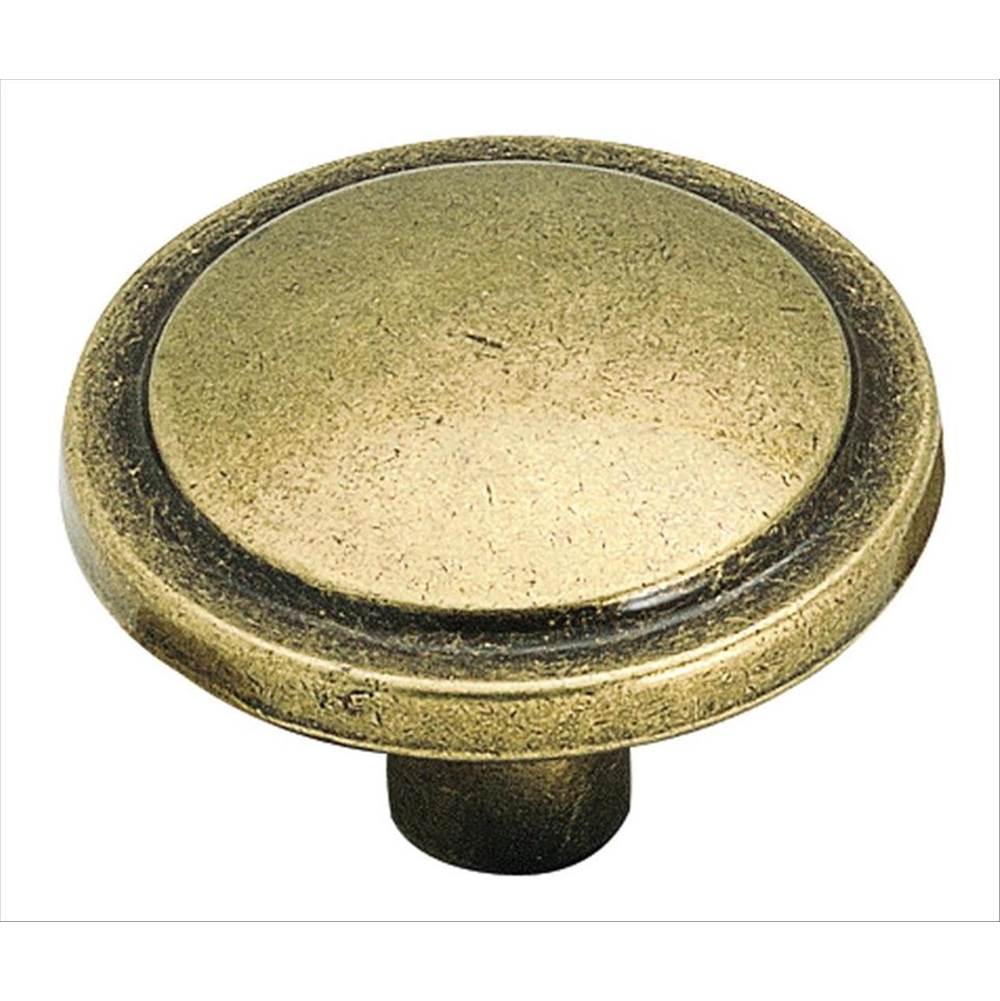 Amerock - Allison Value 1-1/4 in (32 mm) Diameter Burnished Brass Cabinet Knob - Burnished Brass