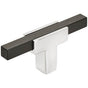 Amerock - Urbanite Knob - Polished Chrome,Brushed Matte Black