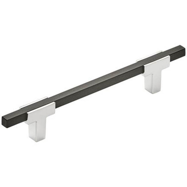 Amerock - Urbanite Pull - Polished Chrome,Brushed Matte Black