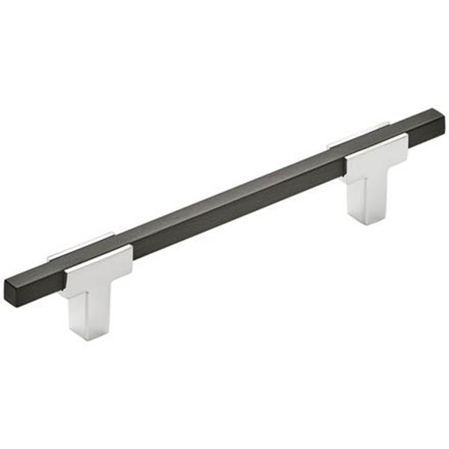 Amerock - Urbanite Pull - Polished Chrome,Brushed Matte Black