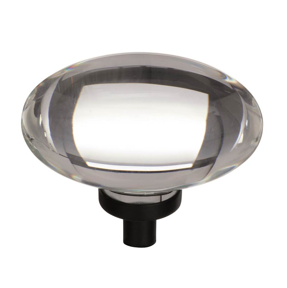 Amerock - Glacio 1-3/4 in (44 mm) Length Clear/Black Bronze Cabinet Knob - Clear/Black Bronze