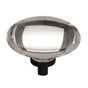 Amerock - Glacio 1-3/4 in (44 mm) Length Clear/Black Bronze Cabinet Knob - Clear/Black Bronze