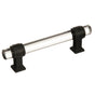 Amerock - Glacio 3-3/4 in (96 mm) Center-to-Center Clear/Black Bronze Cabinet Pull - Clear/Black Bronze